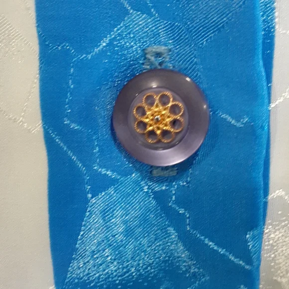 Vintage Y2k Office Siren vibrant color blocking blouse top size 6 - Picture 4 of 15